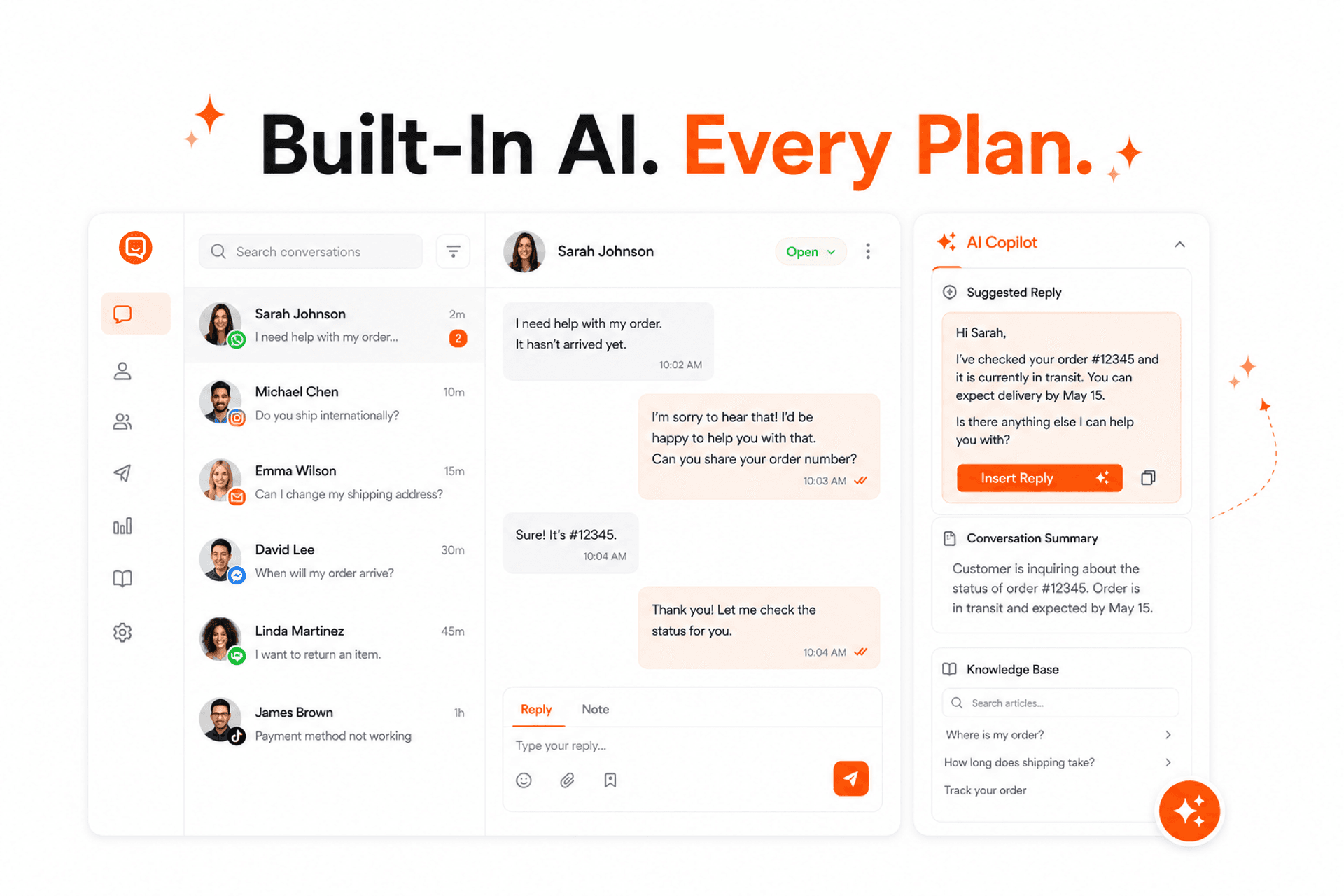 Chatwik Built-In AI on Every Plan Illustration